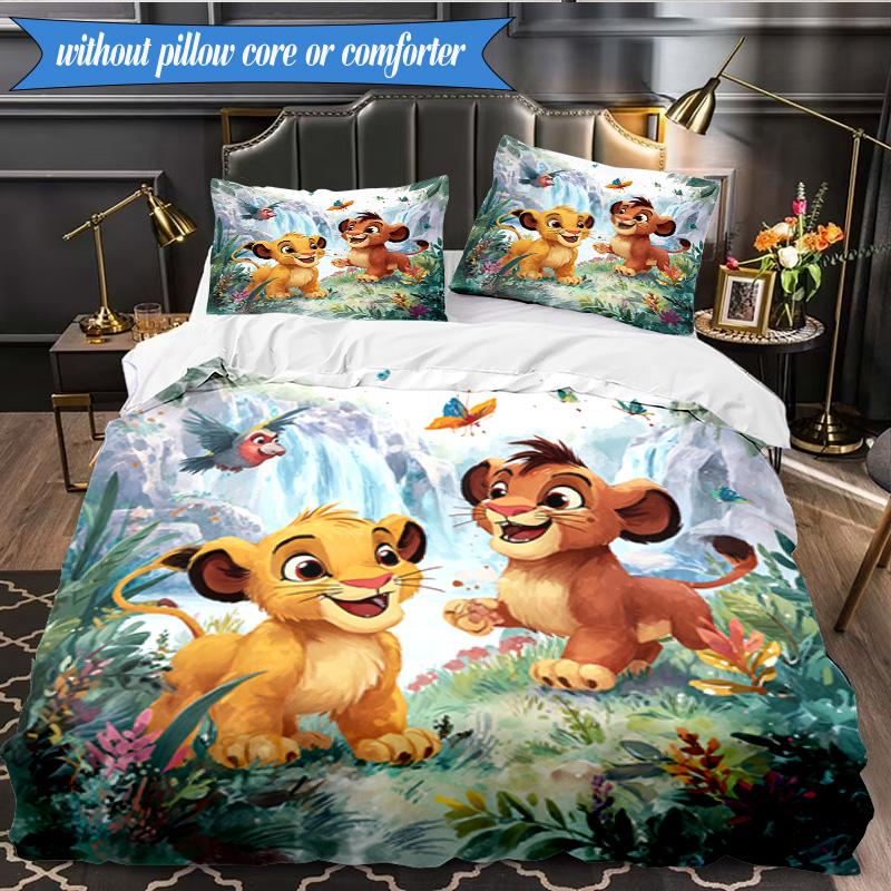 Lion king 3pcs K-pop music group Bedding set,Ideal for Bedroom, Dormitory,Including Duvet Cover And 2pcs Pillowcases,Fan gifts
