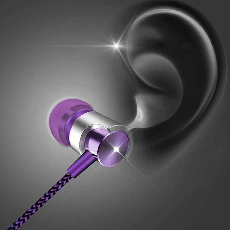 9D HIFI Heavy Bass Metal Wired Earphone Digital 3.5mm AUX With Mic In-Ear Earbuds Sport Music Headphone For Samsung Xiaomi Redmi