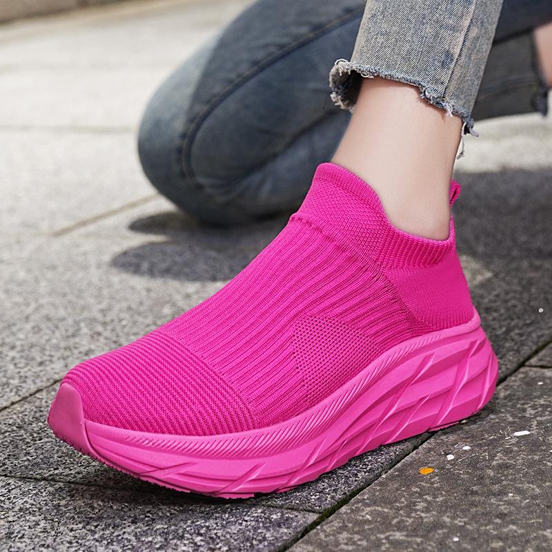 Men's and Women's Breathable Flyknit Slip-On Sports Shoes - Lightweight, Casual Bestseller
