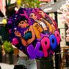 1pc Sturdy 8-Bone Auto Umbrella, Kpop Umbrella, Digital Printed, Foldable Umbrella for On-the-Go Outdoor Use