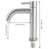 Moderne Geborstelde Afwerking Kraan Enkel Koud Water Enkel Gat Waterkraan Enkele Hendel G1/2 Schroefdraad Wastafelkraan Badkamer