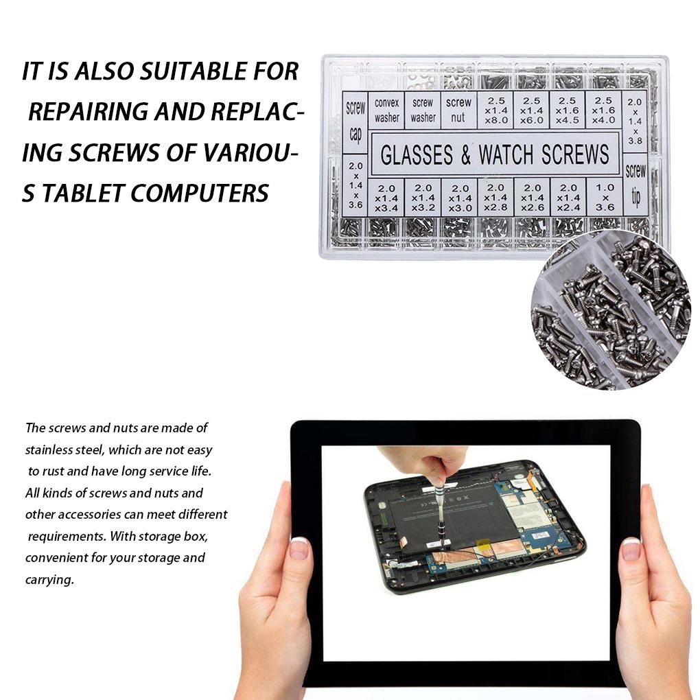 Glasses Repair Kit Small Sunglasses Optical Repairing Parts Nut Part Eyeglasses Repair Screws Replacing Accessory