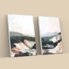 2pcs/set Scenery Art Oil Painting Canvas with Wood Frame Draw Wall Decor Home Living Room Decorations 30x40cm
