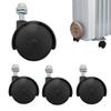 Rodízios para cadeira giratória, conjunto de 4 peças, rodas para aquecedor a óleo com design espiral, rodízios básicos para cadeiras, rodízios para aquecedores elétricos de chão.