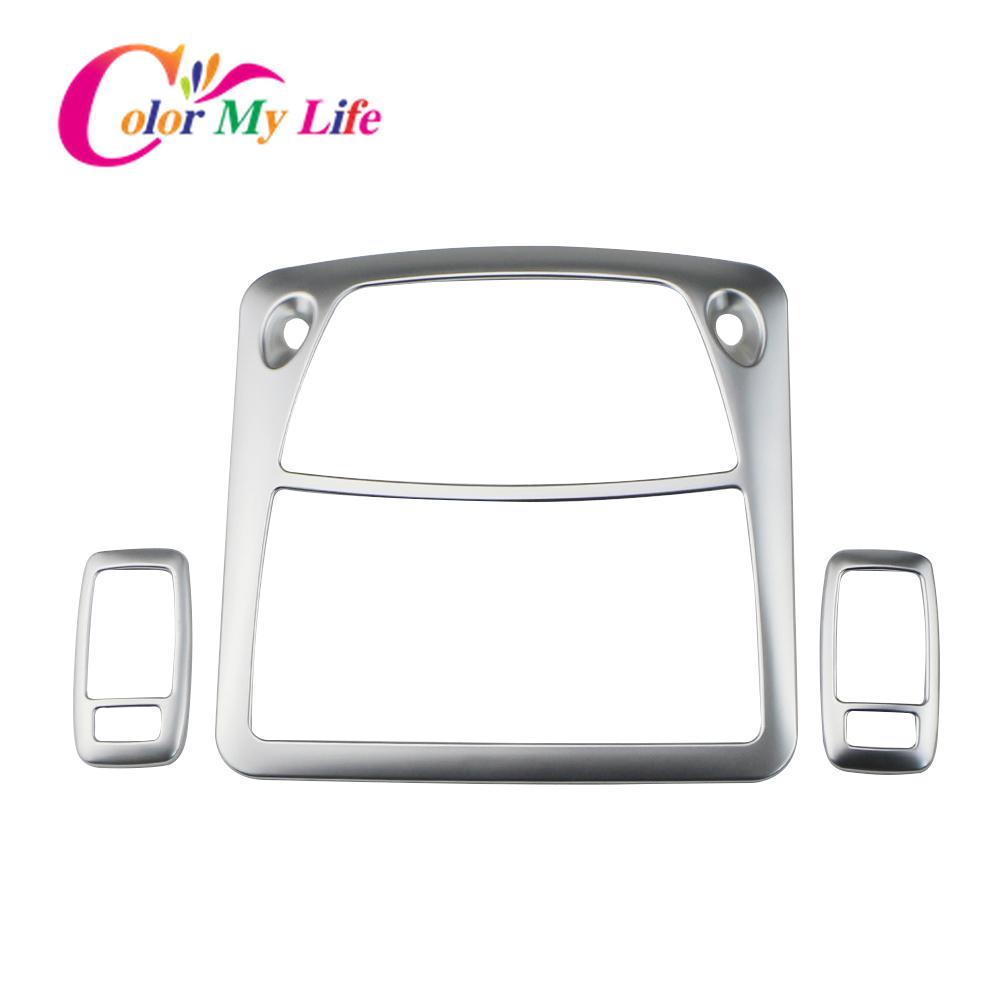 Color My Life 3Pcs/Set Chrome Front Reading Light Cover Back Reading Lamp Trim for Nissan X-trail Xtrail T32 Rogue 2014
