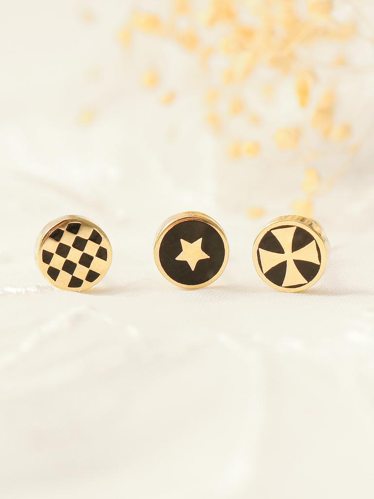 Minimalpiercing 14K Captain Black Piercing Earrings