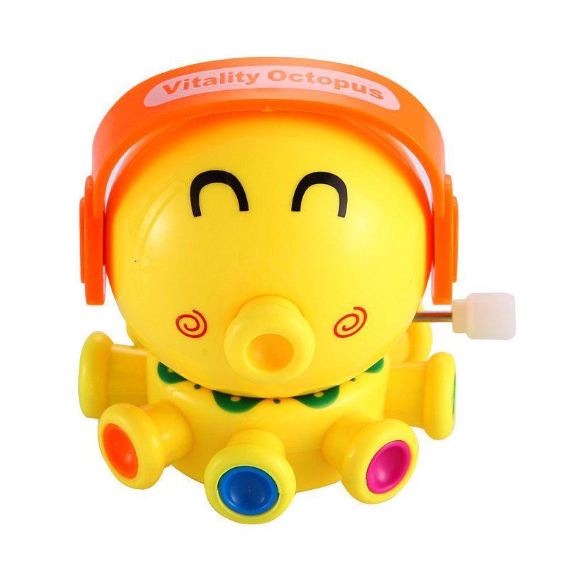 Entzückendes Kleinkind Drehbar Aufziehbares Cartoon Spielzeug Tier Oktopus Mit Zufälligen Farben