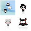 Enamel Halloween Skull Bat Pin Zinc Zinc Alloy Cute Skeleton Ghost Brooch Fashion   Kids