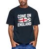 Men's Casual Short Sleeve Crew Neck T-Shirt Printed Graphic Top Football Theme England Supporter Style