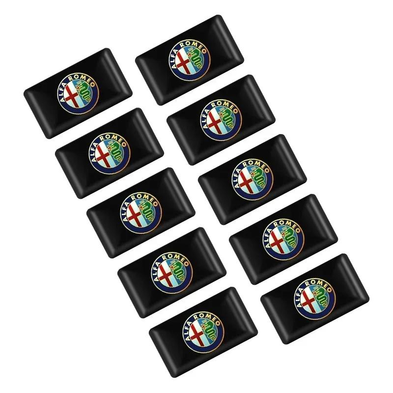 

Car Stickers For Alfa Romeo 10PCS 3D Epoxy Car Styling Steering Wheel Accessories For Alfa Romeo 159 147 156 166 Giulietta Giuli