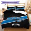 Orlando Magic Logo Pattern Bedding Set Quilt Cover Pillowcase Home Decor Gift (1 * Duvet Cover + 2 * Pillowcase, Without Core)