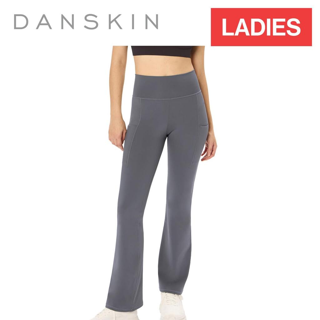Pantalones Danskin Anymotion Warm Slim Flare Dark Talla S, Gris,