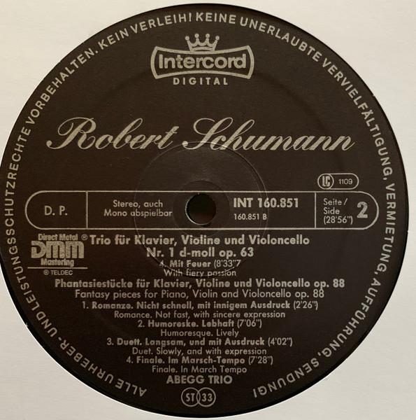 

LP Record ROBERT SCHUMANN ABEGG TRIO Klaviertrio DMoll Op. 63 Phantas INT160851 Intercord 1984 Germany Classical Used