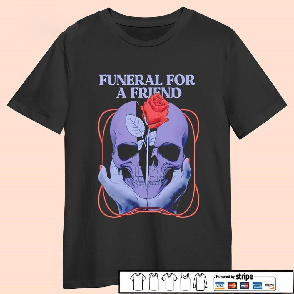 new Funeral for a friend skull Rose T Shirt Short Sleeve ZL469 Unisex T-Shirt XXXXL