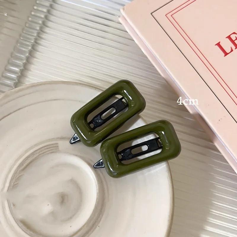 

2 шт./пакет Sweet Cute Girls Bangs Шпилька Квадратна заколка для волосся Затискач для укладки Заколка для макіяжу Інструмент для макіяжу Жіночі дівчата Головні убори Аксесуари для волосся зелений