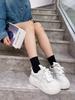 Fashion 2024 Spring Autumn New Campus Style Women's Pine Cake Thick Bottom Height Increasing Versatile Student Casual Sports Board Shoes