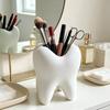Modern Minimalist Tooth Shaped Pen Holder With 3d Printing For Office Desk Decor