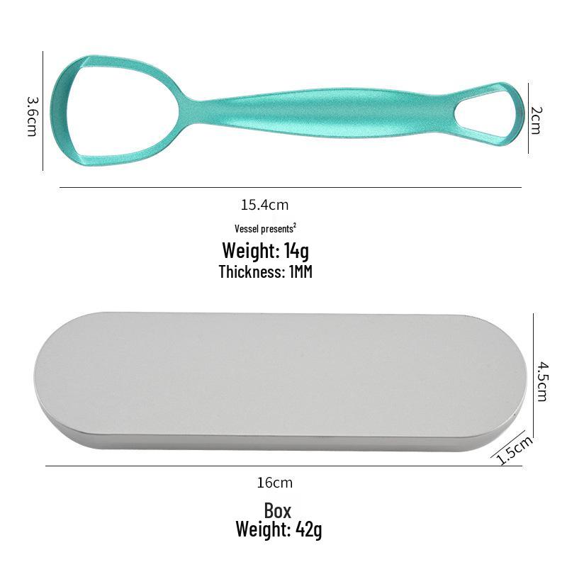 In-stock Stainless Steel Double-Headed Tongue Scraper for Oral Cleaning and Bad Breath Removal