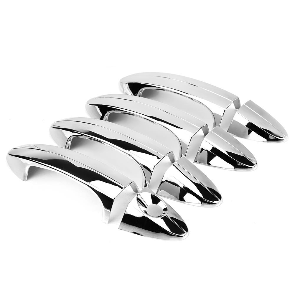 8 stk Bil Krom Elektroplettering Dørhåndtak Deksel Trim for Ford Fiesta 2009 2012