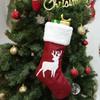Christmas Stockings Hanging Socks Snowflake Elk Deer Tree Hanging Candy Gift Bag Xmas Tree Ornament Home Decorations