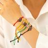 1Pcs  Trendy Sports Cycling Periphery Pendant Bracelet  Bicycle Hand Woven Rope Bracelet Pink Bicycle Jewelry
