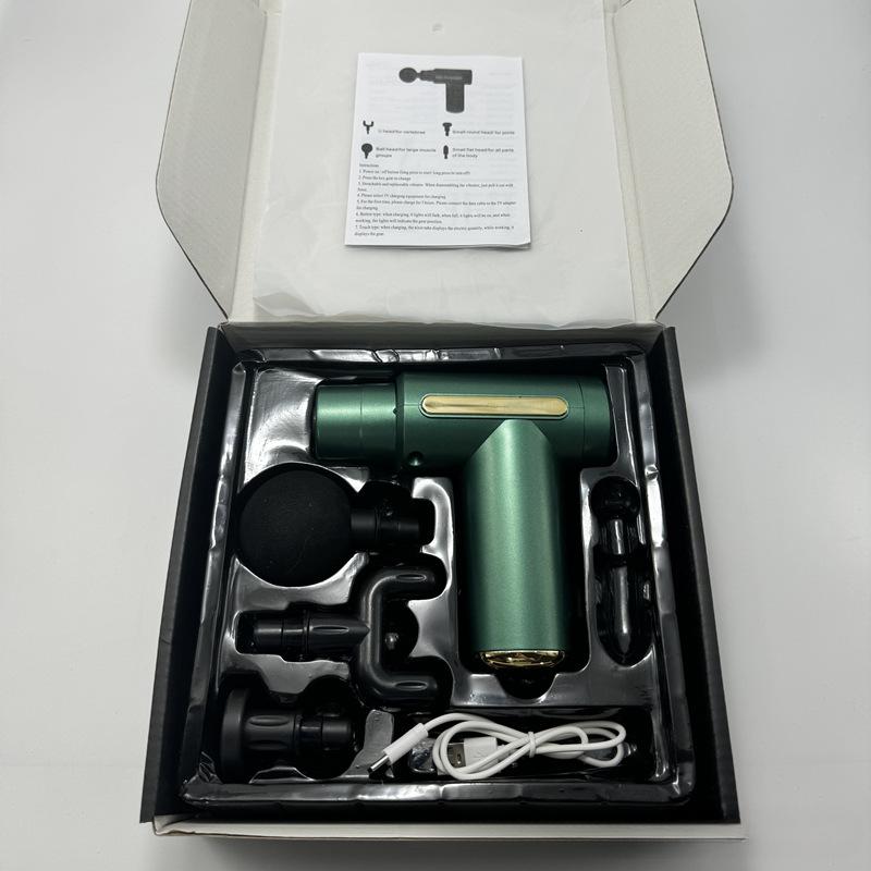 

Маленький пистолет для фасции, мини-портативный массажер для релаксации мышц, шейный массажер, мини-женский массажный пистолет для эмо зелёный