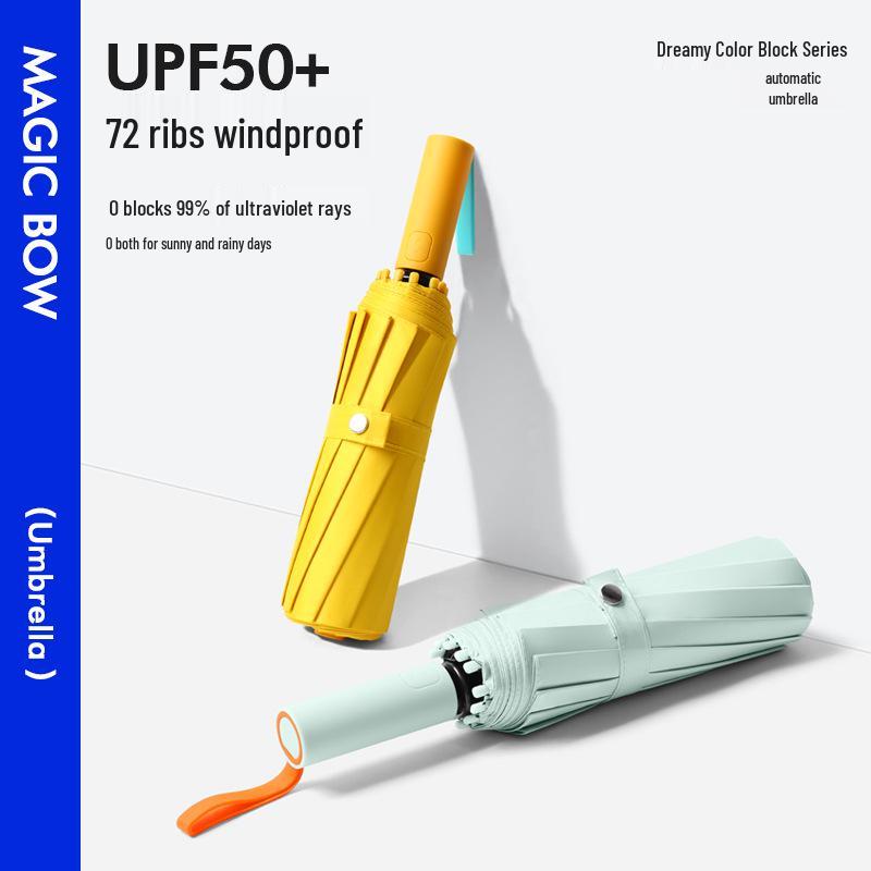 Windproof Oversized 72-Rib Men's & Women's Sun/Rain Umbrella