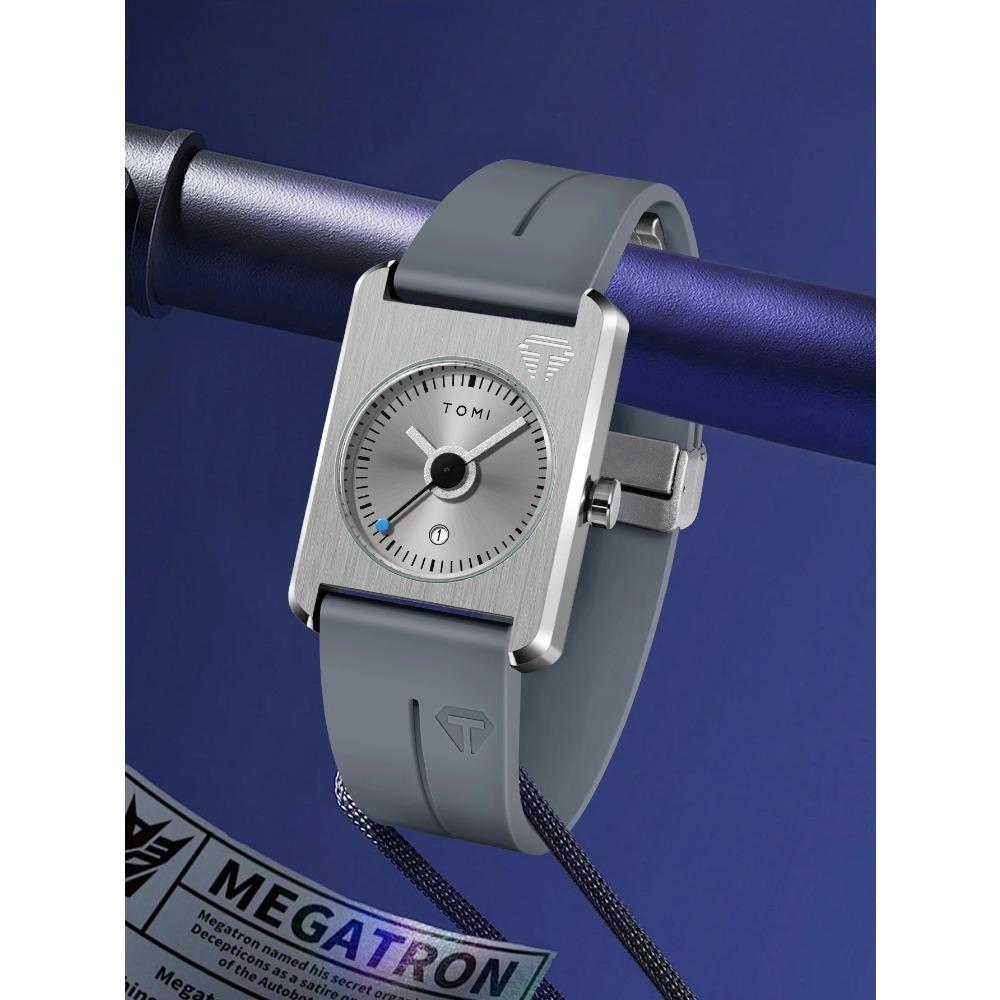Men s Fashion Watches Quartz Watches Square Small Dial Wrist Watches Magnetic Buckle Watches Simple Leisure Watches серый