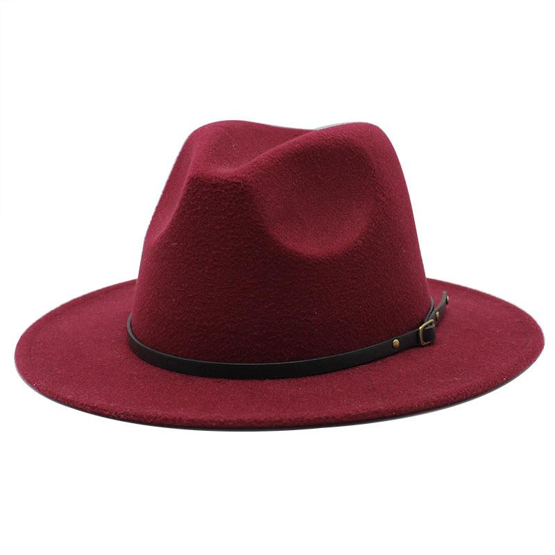 Vintage British Style Wool Felt Fedora Hat For Women With Wide Brim And Breathable Design