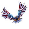 4Pcs/Set Flying Eagle Car Decal USA Flag Auto Reflective Truck Sticker Decor