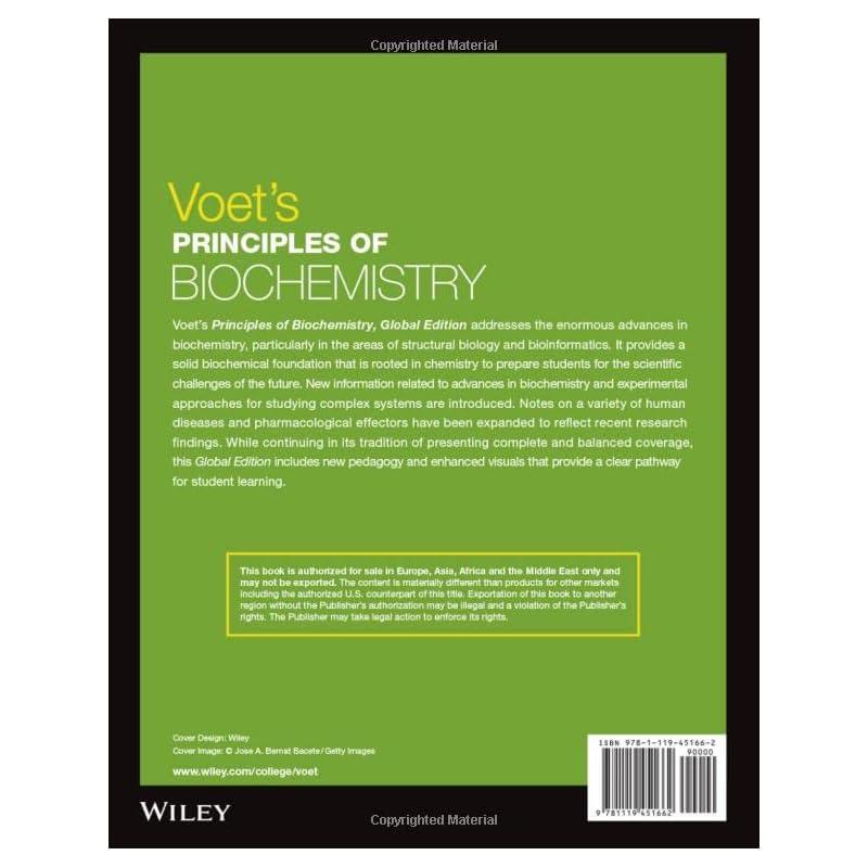 Voet's Principles of Biochemistry Global Edition