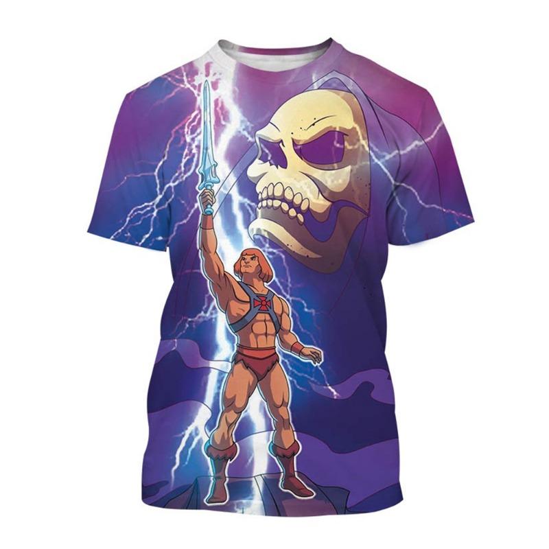 Camiseta De Manga Corta Con Estampado 3D Para Niños,camisa De Anime De Dibujos animados,He-Man,Universe Master,informal,