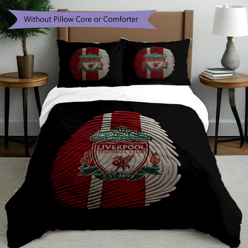 3pcs Duvet Cover Set (1*Duvet Cover + 2*Pillowcase, Without Core),football club.C Print Bedding Set, Bedroom Decor, All‑Season, Birthday Gift