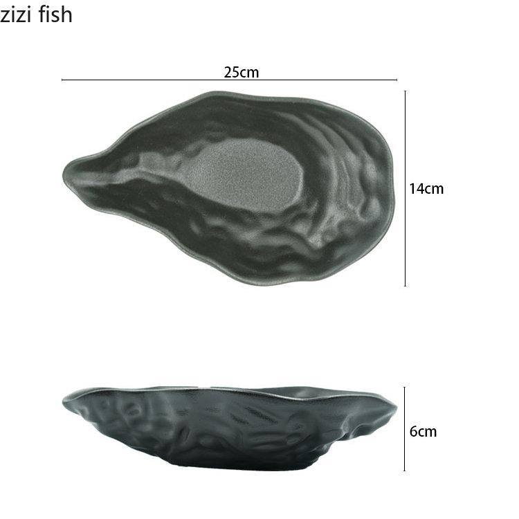 Keramická miska na ústřice, talíř na polévku, misky na ovoce, salátové misky, misky na nudle, restaurační nádobí, sashimi disk, dezertní talíř