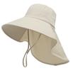 Women's Wide Brim Sun Hat Integrated Head and Neck Protection Foldable UV Protection Outdoor Fishing Hiking Cap