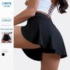Yüksek Belli Kadın Yoga Eteği, Bol Dış Katmanlı ve Dar Kesim Koşu Şortlu