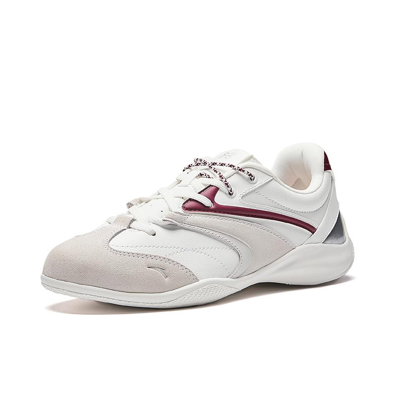 Anta Comfortable Retro Minimalist Trendy Low-Top Training Shoes Women sneaker Paper-White Rose Crimson 122548886-1