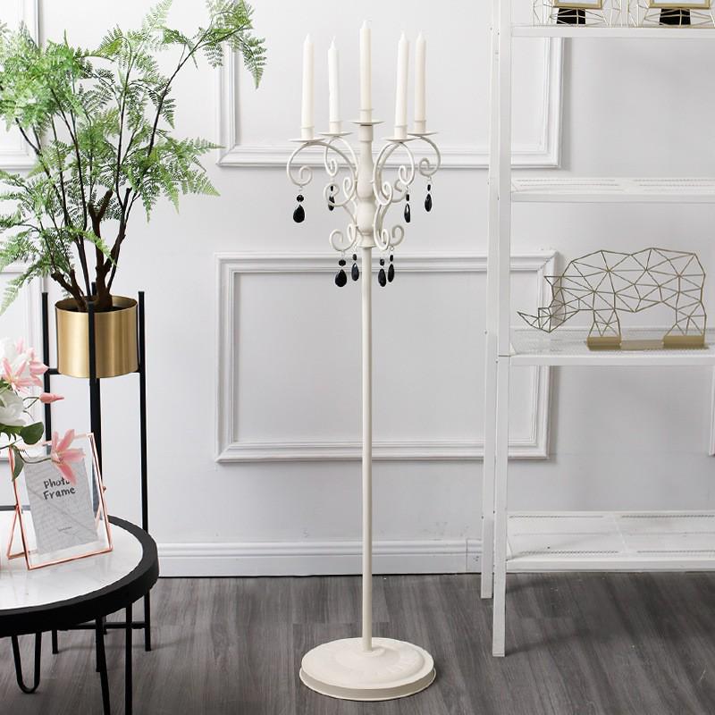 European Black Candle Holder for Five Candles - Elegant Hotel Decoration Ornament