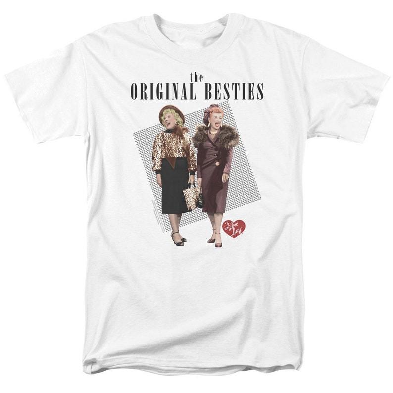

I Love Lucy The Original Besties White Shirts, Unisex Tee M
