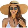 Wide Brim UV-Protected Boho Sun Hat for Women and Girls, Perfect for Outdoors and Beach Travel