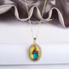 Hot Sale Virgin Mary and Child Theme Zirconia Charm Pendant Necklace Classic Man Woman Religious Jewelry Holiday Gift Accessory