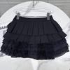 Women's Lace Pleated Layered Short Skirt - Spring/Autumn Versatile Sweet Style