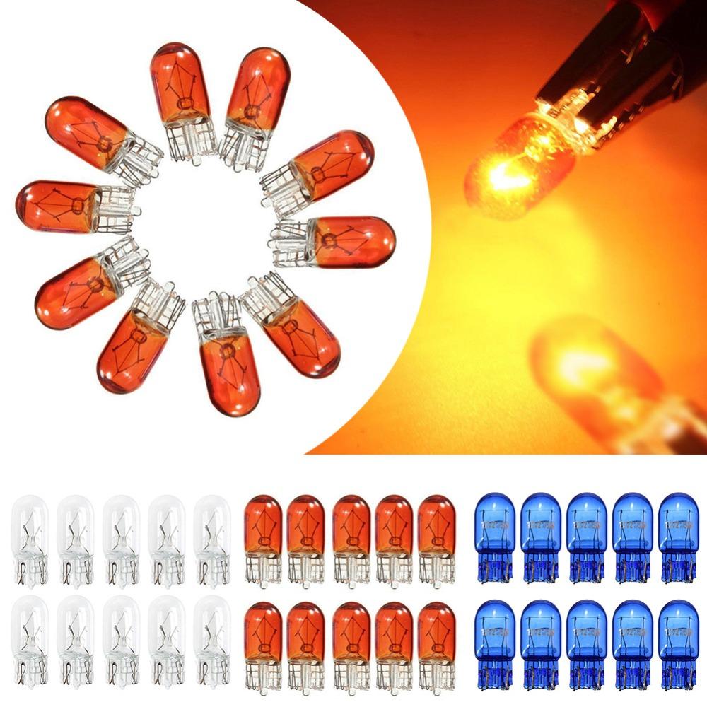 10Pcs T10 Wedge Halogen W5W 501 194 LED Interior Light Bulbs Car Auto Truck Bulbs 7