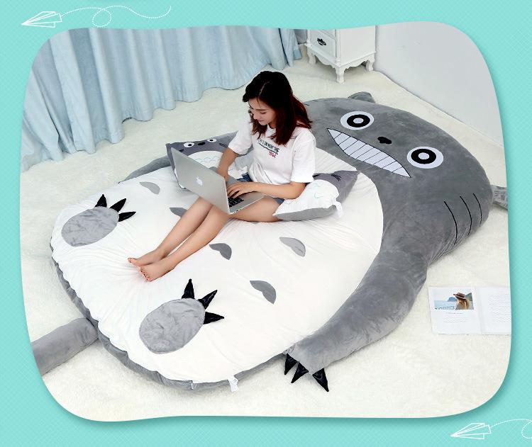 Lazy Sofa Bed: Single/Double Tatami Totoro Mattress - Cute Bedroom Addition