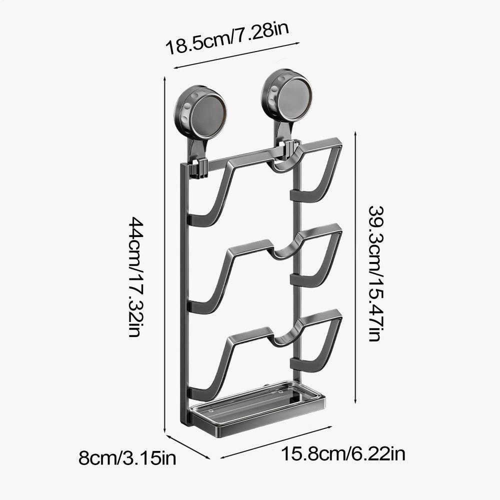 Pot Lid Rack Pot Lid Organizer Rack With 3-Tier Space-Saving Storage Kitchen Organization For Pantry RV Kitchenette Apartment