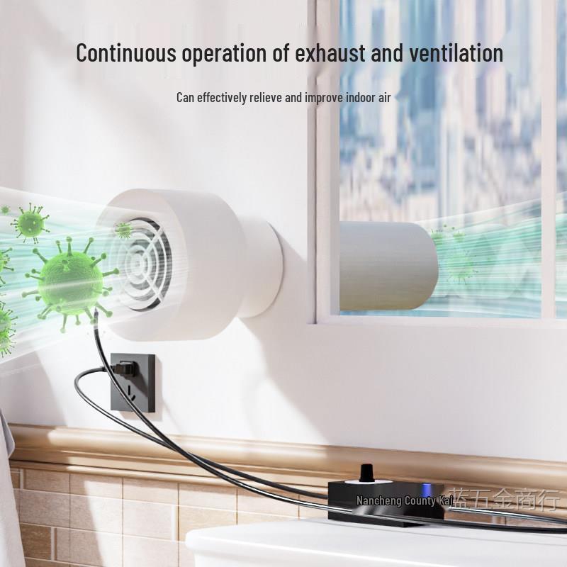 Ventilator de evacuare mini casnic pentru găuri de aer condiționat (75/63/50) - Ideal pentru Dormitoare Mici