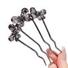 Metal Pearls Rhinestoned Hair Pin Comfortable Hair Stick For Thick Hairs Secure Bun Hold For Parties Banquets Women