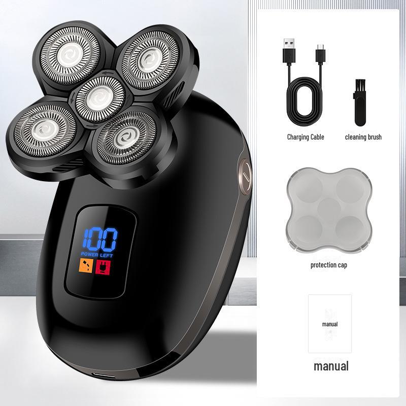 

Новая мужская водонепроницаемая электробритва с 5 головками и интеллектуальным цифровым дисплеем Standard