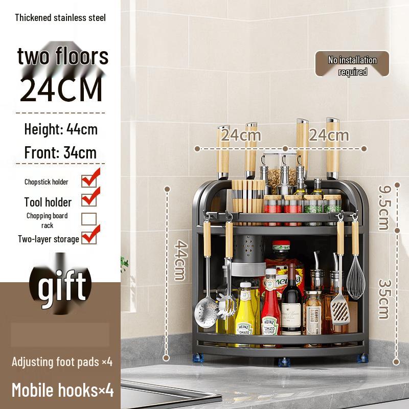 Modern Corner Kitchen Storage Rack