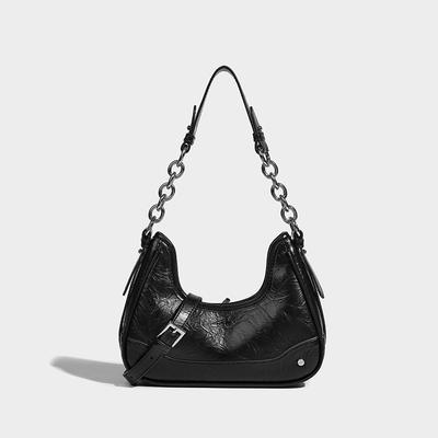 French Niche Underarm Bag Spring Summer Handbag Baguette Bag 2023 New Chain Shoulder Crossbody Bag Crescent Moon Women's Bag